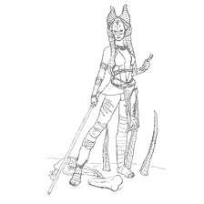 pagina da colorare: Colorazione della femmina Jedi Shaak Tee da Star Wars