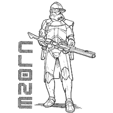pagina da colorare: Colorare Clon Commander Cody da Star Wars