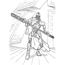 pagina da colorare: Droid Magnastrage con un spada laser in Star Wars colorazione