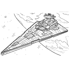 pagina da colorare: Vista Starfighter da Star Wars Episodio III