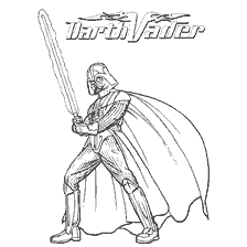 coloring page: Darth Vader from Star Wars: Episode IV