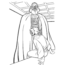 coloring page: Princess Leia and Darth Vader on the coloring book