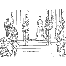 coloring page: Star Wars Victory Celebration: Episode IV – A New Hope