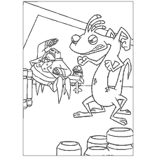 coloring page: Coloring with Randall and Monsters from the Monsters Corporation