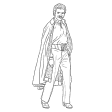pagina da colorare: Colorare Lando Calrissian da Star Wars: Episodio V