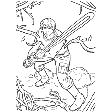 pagina da colorare: Colorazione di Luke Skywalker da Star Wars. Episodio V: The Empire Strikes Back