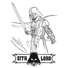 coloriage: Couleur avec l'image de Sith Lord Darth Vader