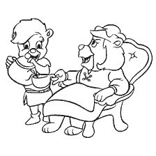 coloriage: Ours Gummy, coloration avec des caractères