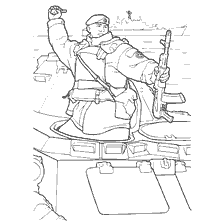 coloring page: Marine during the Great Patriotic War