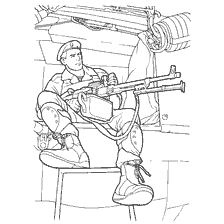 coloring page: Coloring picture of a marine