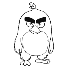 pagina da colorare: Angry Birds Rosso per la colorazione