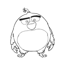 pagina da colorare: Colorare il personaggio Bomb da Angry Birds