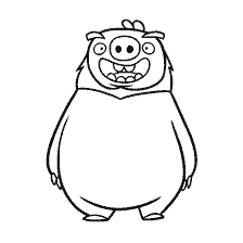 pagina da colorare: Colorazione da re Leonard il cuscinetto di uccelli arrabbiati