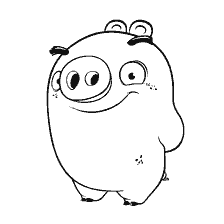 pagina da colorare: Henchman Pig Ross da Angry Birds