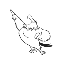 pagina da colorare: Colorazione del Mighty Eagle da Angry Birds