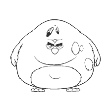 pagina da colorare: Forte Terence dal gioco Angry Birds sotto forma di un libro di colorazione