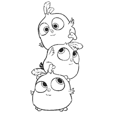 pagina da colorare: Colorare con i personaggi dei Blue Trinity Angry Birds