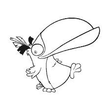 pagina da colorare: Hal da Angry Birds per la colorazione