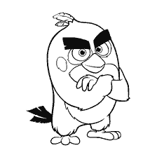 pagina da colorare: Colorare rosso uccello rosso da uccelli arrabbiati