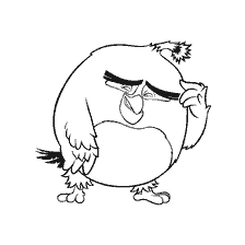 pagina da colorare: Colorare la bomba da uccelli arrabbiati