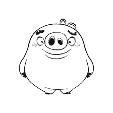 pagina da colorare: Henchman Pig Ross in colorazione da uccelli arrabbiati