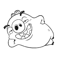 pagina da colorare: Ross da Angry Birds sul libro di colorazione