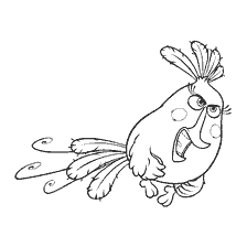 pagina da colorare: Angry Birds colorante: Matilda in volo