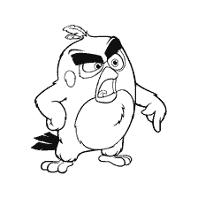 pagina da colorare: Colorare il rosso da uccelli arrabbiati