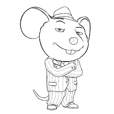 pagina da colorare: Mike's Mouse from the Animated Animal, Coloring Book