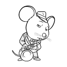 pagina da colorare: Mike's Mouse Gioca il Saxophone Zooty
