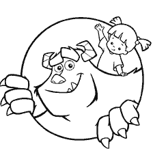 coloring page: Coloring Sali and Girls Scarecrows from the cartoon Monsters Corporation