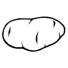 coloring page: Painting of potatoes