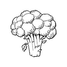 coloring page: Painting vegetables - Broccoli