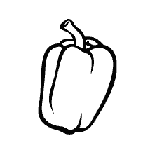 coloring page: Pepper shape for colouring