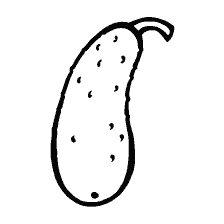 coloring page: Painted cucumber for coloring