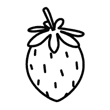 pagina da colorare: Contour fragola colorazione