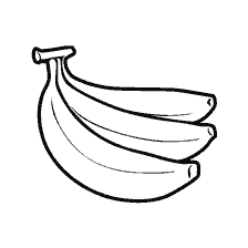 pagina da colorare: Un sacco di banane per dipingere