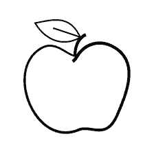 pagina da colorare: Il profilo di una mela per la colorazione