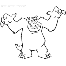 coloring page: Coloring with a monster from the movie Monsters Corporation