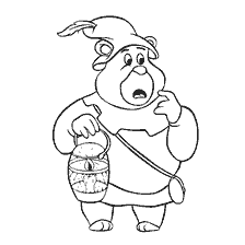 coloriage: Colorer un gros homme de l'ours Gummy