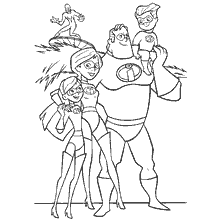 coloriage: Caractères de coloration de la Super Famille