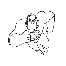 coloriage: M. Exceptionnel de la Super Famille