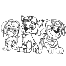 pagina da colorare: Colorare il Puppy Patrol Inseparabile Trinità