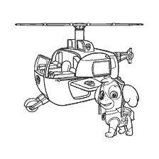 pagina da colorare: Skye Puppy Patrol e Helicopter