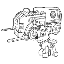 pagina da colorare: Colorare Rocky e Puppy Patrol Loader