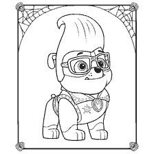 pagina da colorare: Colorare Rotten da Puppy Patrol a immagine di una rock star