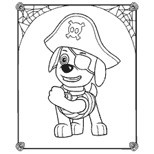 pagina da colorare: Zuma da Puppy Patrol a Pirate Clothes