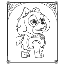 pagina da colorare: Colorazione di Skye da Puppy Patrol