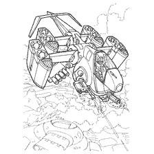 kleurplaat: Kleuren van een zware rotorvaartuigen aanvalsvliegtuig met gevechtskenmerken