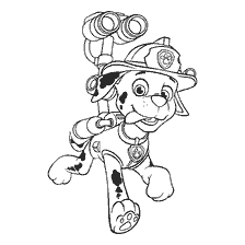 pagina da colorare: Puppy Marshal da Puppy Patrol in Disegno di pittura